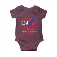 Personalized CHD Awareness Baby Onesie Custom Text It's My Heart Anniversary