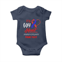 Personalized CHD Awareness Baby Onesie Custom Text It's My Heart Anniversary