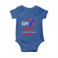 Personalized CHD Awareness Baby Onesie Custom Text It's My Heart Anniversary