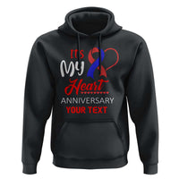 Personalized CHD Awareness Hoodie Custom Text It's My Heart Anniversary