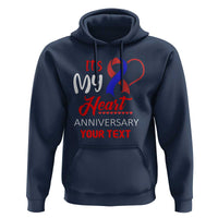 Personalized CHD Awareness Hoodie Custom Text It's My Heart Anniversary