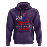 Personalized CHD Awareness Hoodie Custom Text It's My Heart Anniversary