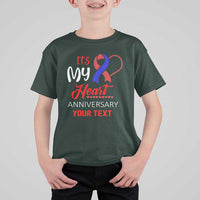 Personalized CHD Awareness T Shirt For Kid Custom Text It's My Heart Anniversary