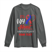 Personalized CHD Awareness Long Sleeve Shirt Custom Text It's My Heart Anniversary