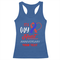 Personalized CHD Awareness Racerback Tank Top Custom Text It's My Heart Anniversary