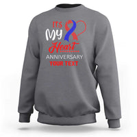 Personalized CHD Awareness Sweatshirt Custom Text It's My Heart Anniversary
