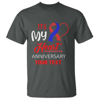 Personalized CHD Awareness T Shirt Custom Text It's My Heart Anniversary