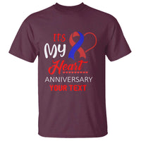 Personalized CHD Awareness T Shirt Custom Text It's My Heart Anniversary