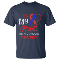 Personalized CHD Awareness T Shirt Custom Text It's My Heart Anniversary