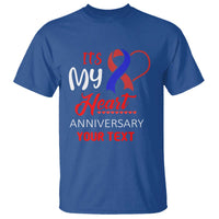 Personalized CHD Awareness T Shirt Custom Text It's My Heart Anniversary
