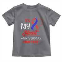 Personalized CHD Awareness Toddler T Shirt Custom Text It's My Heart Anniversary