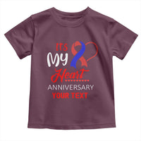 Personalized CHD Awareness Toddler T Shirt Custom Text It's My Heart Anniversary