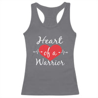 Heart Of A Warrior Racerback Tank Top CHD Awareness Heart