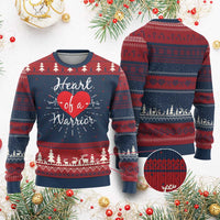 Heart Of A Warrior Knitted Sweatshirt CHD Awareness Heart