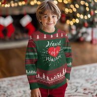 Heart Of A Warrior Knitted Sweatshirt CHD Awareness Heart