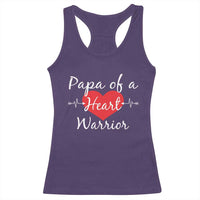Papa Of A Heart Warrior Racerback Tank Top CHD Awareness Heart