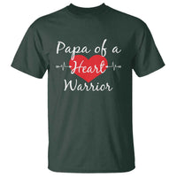 Papa Of A Heart Warrior T Shirt CHD Awareness Heart