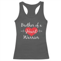 Brother Of A Heart Warrior Racerback Tank Top CHD Awareness Heart