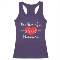 Brother Of A Heart Warrior Racerback Tank Top CHD Awareness Heart