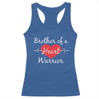 Brother Of A Heart Warrior Racerback Tank Top CHD Awareness Heart