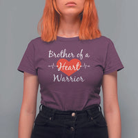 Brother Of A Heart Warrior T Shirt For Women CHD Awareness Heart