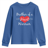 Brother Of A Heart Warrior Youth Sweatshirt CHD Awareness Heart