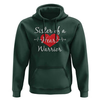Sister Of A Heart Warrior Hoodie CHD Awareness Heart