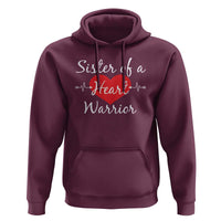 Sister Of A Heart Warrior Hoodie CHD Awareness Heart