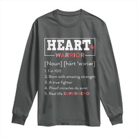 Heart Warrior Definition Long Sleeve Shirt Congenital Heart Disease CHD Awareness
