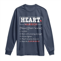 Heart Warrior Definition Long Sleeve Shirt Congenital Heart Disease CHD Awareness