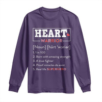 Heart Warrior Definition Long Sleeve Shirt Congenital Heart Disease CHD Awareness