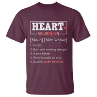 Heart Warrior Definition T Shirt Congenital Heart Disease CHD Awareness