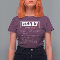 Heart Warrior Definition T Shirt For Women Congenital Heart Disease CHD Awareness