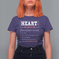 Heart Warrior Definition T Shirt For Women Congenital Heart Disease CHD Awareness