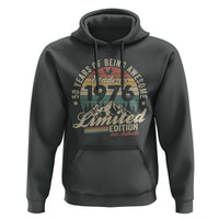 50th Birthday Made In 1976 Hoodie 50 Years Of Being Awesome Vintage Limited Edition