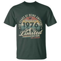 50th Birthday Made In 1976 T Shirt 50 Years Of Being Awesome Vintage Limited Edition