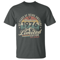 50th Birthday Made In 1976 T Shirt 50 Years Of Being Awesome Vintage Limited Edition