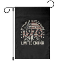 50th Birthday Vintage 1976 Limited Edition Garden Flag 50 Years Of Being Awesome American Flag