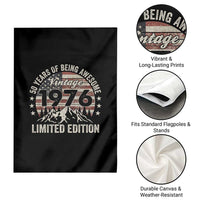 50th Birthday Vintage 1976 Limited Edition Garden Flag 50 Years Of Being Awesome American Flag