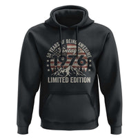 50th Birthday Vintage 1976 Limited Edition Hoodie 50 Years Of Being Awesome American Flag