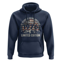 50th Birthday Vintage 1976 Limited Edition Hoodie 50 Years Of Being Awesome American Flag