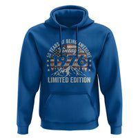 50th Birthday Vintage 1976 Limited Edition Hoodie 50 Years Of Being Awesome American Flag