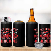 Funny Six Seven Bruh Valentines Day 4 in 1 Can Cooler Tumbler Six Seven Dabbing Heart