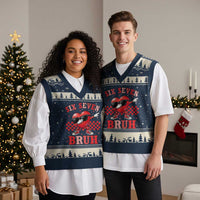 Funny Six Seven Bruh Valentines Day V-Neck Knit Sweater Vest Six Seven Dabbing Heart