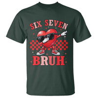 Funny Six Seven Bruh Valentines Day T Shirt Six Seven Dabbing Heart