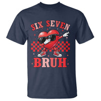 Funny Six Seven Bruh Valentines Day T Shirt Six Seven Dabbing Heart
