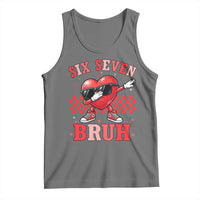 Funny Six Seven Bruh Valentines Day Tank Top Six Seven Dabbing Heart