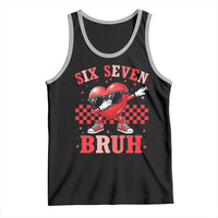 Funny Six Seven Bruh Valentines Day Tank Top Six Seven Dabbing Heart