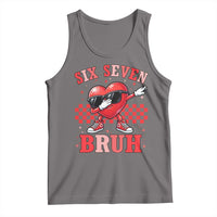 Funny Six Seven Bruh Valentines Day Tank Top Six Seven Dabbing Heart