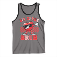 Funny Six Seven Bruh Valentines Day Tank Top Six Seven Dabbing Heart
